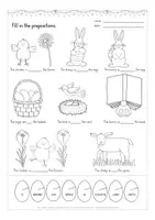 Vorschau - Arbeitsblätter - Easter prepositions Bildkarten Englisch Ostern - Seite 2