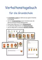 Vorschau - Arbeitsblätter - Verhaltenstagebuch für die Grundschule - Deckblatt