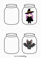 Vista previa - Tarjetas / Manipulativos - Tarros mágicos de Halloween - página 2
