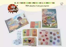 Vista previa - Tarjetas / Manipulativos - Pack de actividades montessori de los insectos | tarjetas | clasificacion | libro educativo - Portada