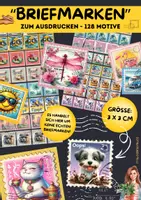 Vorschau - Mal- und Bastelvorlagen - Marken für Briefe zum Ausdrucken für Grundschule & Sek I - Deckblatt