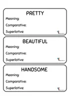 Vista previa - Tarjetas / Manipulativos - Comparatives and superlatives writing cards - página 3