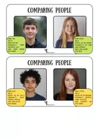 Vista previa - Tarjetas / Manipulativos - COMPARATIVES: Comparing people cards - página 2