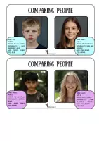 Vista previa - Tarjetas / Manipulativos - COMPARATIVES: Comparing people cards - página 3