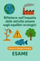 anteprima - Compiti in classe/Test - Esame: Riflettere sull’impatto delle attività umane sugli equilibri ecologici - Pagina di copertina