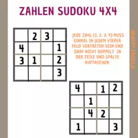 Vorschau - Arbeitsblätter - Sudoku4x4 Buchstaben / Zahlen - Seite 1