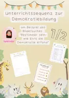 Vorschau - Unterrichtsreihen - Sequenz zur Demokratiebildung Klasse 1/2 - Deckblatt