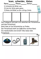 Vorschau - Arbeitsblätter - Polizei Leserätsel - Lesen • schneiden • kleben - DaZ/DaF / Deutsch / Sachunterricht - Seite 2