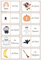 Vorschau - Stationenlernen - Halloween Lesedomino differenziert - Seite 2