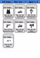 Vorschau - Arbeitsblätter - Ich habe wer hat? (Polizei) 1. Klasse Deutsch / DaZ/DaF - Wortschatz Förderung • Hörverstehen • Leseverstehen (Gruppenspiel) - Seite 3