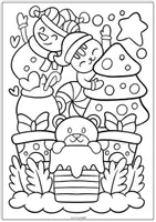 Vorschau - Mal- und Bastelvorlagen - 🎄 Weihnachtliche Doodle Ausmalvorlagen für Kinder – 10 kreative Motive zum Ausdrucken 🎨 - Seite 3