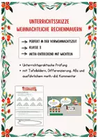 Vorschau - Stundenentwürfe - Unterrichtsskizze Rechenmauern Weihnachten Klasse 3 differenziert aktiv-entdeckend Unterrichtsentwurf - Deckblatt