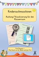 Vorschau - Bildkarten - Kindersuchmachinen im Internet: Aushang/Visualisierung für den Klassenraum - Deckblatt