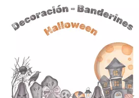 Vista previa - Decoración del aula - HALLOWEEN: Decoración - banderines - página 1