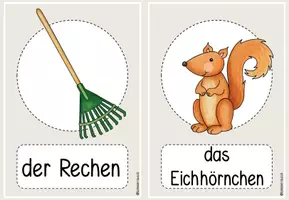 Vorschau - Fördermaterial/Inklusion - Herbst Bild- und Wortkarten DaZ Anfangsunterricht - Seite 2