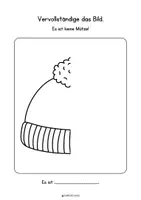 Vorschau - Arbeitsblätter - Think Outside The Box - Es ist kein... Weitermalbilder - Winter - Seite 1