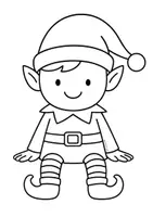 Vorschau - Mal- und Bastelvorlagen - Weihnachtself - Wichtel - Vorlage und Schablone - eitierbare Datei - Seite 3