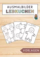 Vorschau - Arbeitsblätter - Lebkuchen - Vorlage und Schablone - editierbare Datei - Deckblatt