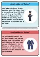 Vorschau - Unterrichtsreihen - Abschreibkartei: Thema Polizei - DaZ/DaF / Deutsch (schreiben • Rechtschreibung) - Seite 1
