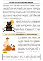 Vorschau - Arbeitsblätter - Halloween Kunst: Spukhaus und Gespenster - Seite 1