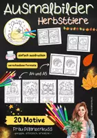 Vorschau - Mal- und Bastelvorlagen - Materialpaket: Herbst und Halloween - Lesezeichen und Ausmalbilder mit positiven Sprüchen | Klasse 1 bis 4 - Seite 2