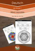 Vorschau - Arbeitsblätter - Deutsch: Silbenmandala (ma, me, mi, mo, mu) - Deckblatt