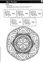 Vorschau - Arbeitsblätter - Deutsch: Silbenmandala (ma, me, mi, mo, mu) - Seite 2