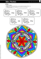 Vorschau - Arbeitsblätter - Deutsch: Silbenmandala (ma, me, mi, mo, mu) - Seite 3