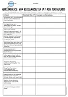 Vorschau - Arbeitsblätter - KAs & KLAUSUREN - Reflexionsbogen zur Fehleranalyse - Seite 1