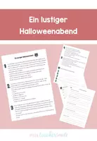 Vorschau - Arbeitsblätter - Ein lustiger Halloweenabend - Deckblatt