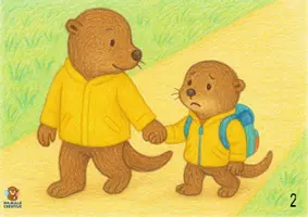 Aperçu - Affichage - Otto va à la crèche. (kamishibai à imprimer en PDF). - Page 2