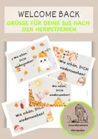 Vorschau - Anderer Materialtyp - Herbstliche Begrüßungskarten nach den Herbstferien - Deckblatt