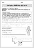 Vorschau - Arbeitsblätter - Gegenstandsbeschreibung Klasse 5-6 Deutsch - Seite 1