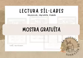 Vista previa - Refuerzo / NEE / Materiales de apoyo - MOSTRA. TARGETES - Lectura sil·làbica - Portada