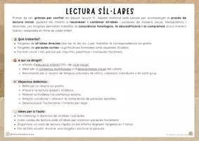 Vista previa - Refuerzo / NEE / Materiales de apoyo - MOSTRA. TARGETES - Lectura sil·làbica - página 1