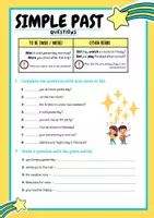 Vorschau - Arbeitsblätter - Simple Past - Questions - Deckblatt