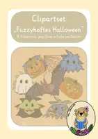 Vorschau - selbst erstellte Cliparts/Grafiken - Clipartset "Fuzzyhaftes Halloween" - Deckblatt