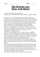 Vorschau - Arbeitsblätter - Teamgeist & Gemeinschaft Kurzgeschichten mit Fragen - Seite 1