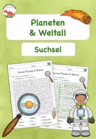 Vorschau - Arbeitsblätter - Suchsel Planeten & Weltall - Deckblatt