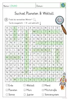 Vorschau - Arbeitsblätter - Suchsel Planeten & Weltall - Seite 2