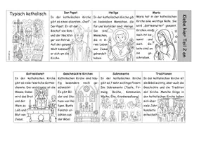 Vorschau - Arbeitsblätter - Leporello: Typisch katholisch (3fach differenziert) - Seite 1