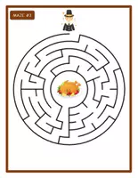 Aperçu - Feuilles d'exercices - Thanksgiving Mazes activity Book For Kids - Page 2