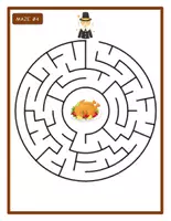 Aperçu - Feuilles d'exercices - Thanksgiving Mazes activity Book For Kids - Page 3