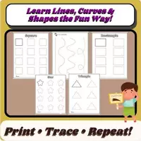 Aperçu - Préparation de séance / Séance complète - Tracing Lines and Shapes for Preschool Handwriting - Page de couverture