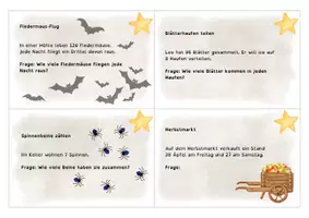 Vorschau - Arbeitsblätter - Rechengeschichten zu Halloween und Herbst - Seite 3