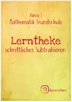 Vorschau - Arbeitsblätter - Lerntheke Schriftliches Subtrahieren - Übung, Stationen - Deckblatt
