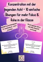 Vorschau - Bildkarten - 10 kurze Konzentrationsübungen mit der liegenden Acht - Deckblatt
