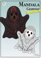 Vorschau - Arbeitsblätter - MANDALA "GESPENST" zum Ausmalen in 3 verschiedenen Größen (Herbst, Halloween) - Deckblatt
