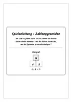 Aperçu - Feuilles d'exercices - Zahlenpyramiden - Page 1