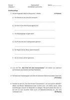 Vorschau - Klassenarbeiten - Klassenarbeit Balladen: Inhaltsangabe und Nachweisen von Merkmalen - Seite 1